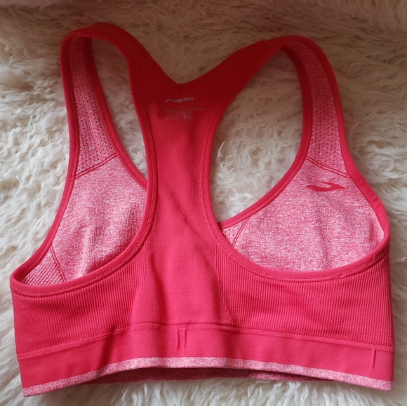 Racerback, run bra, S, red, exercise,  Brooks - Picture 2 of 3